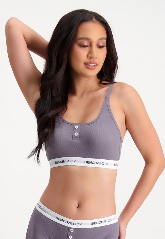 Bench Online Women s Odor Control Ribbed Sports Bra with Light Support