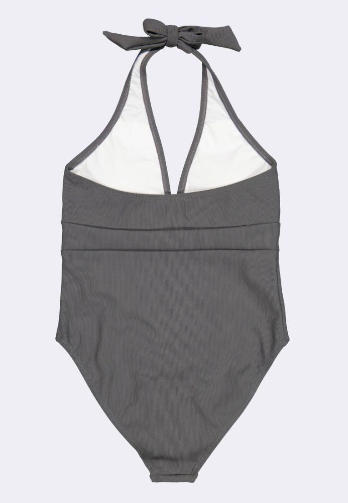 Halter neck one piece swimwear clearance