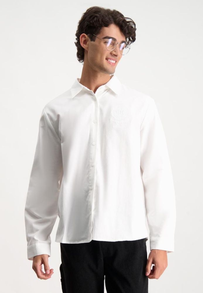 White button down polo shirt online