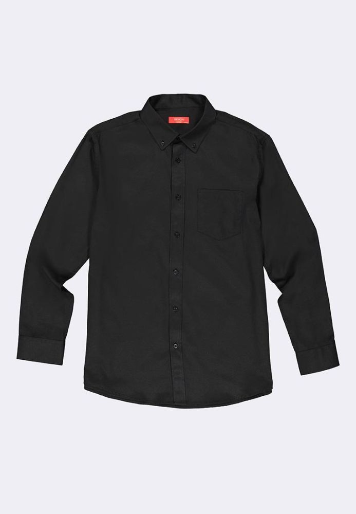 Black long sleeve polo clearance