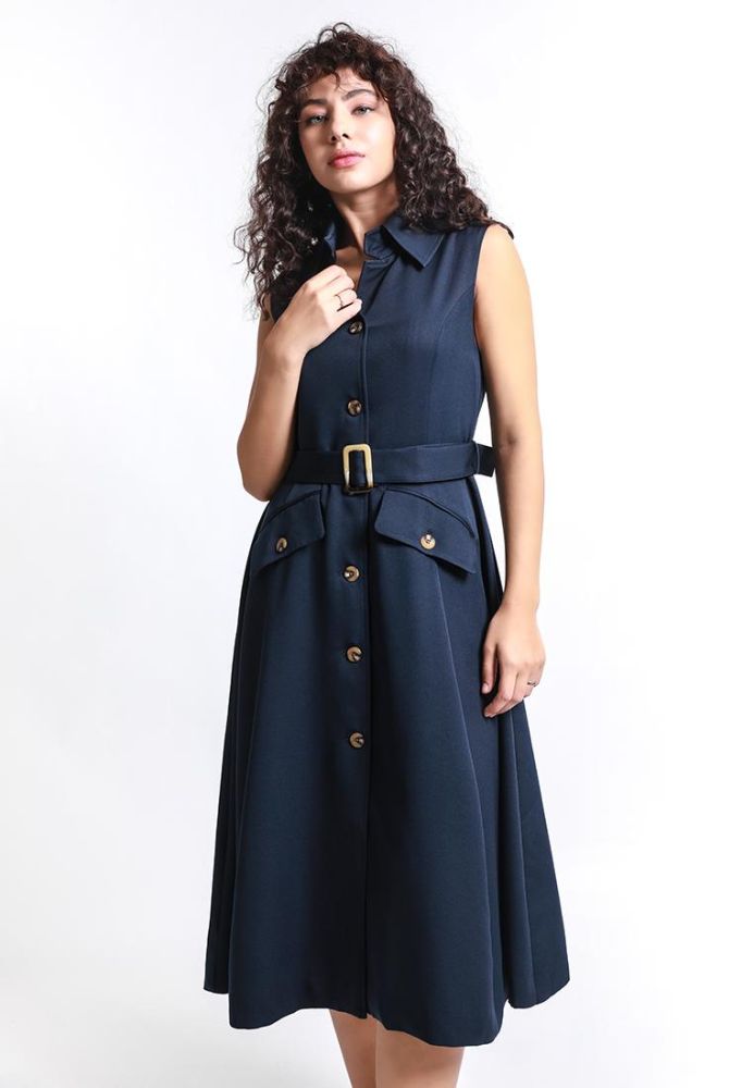 Button down dress sleeveless cheap