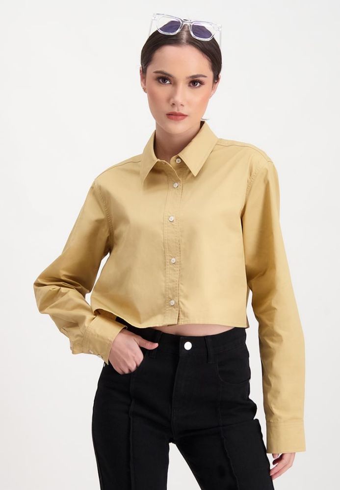 Long sleeve crop top formal shop