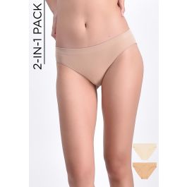 Bench Online  Women's 2-in-1 Pack Seamless Bikini Panty
