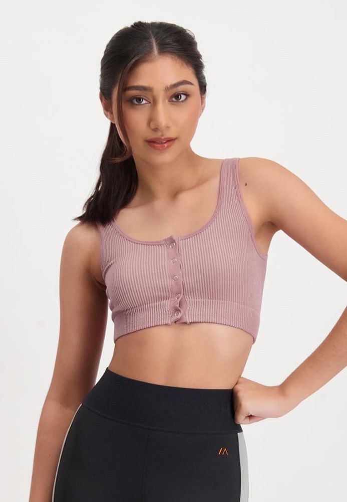 Women's Seamless Ribbed Cropped Top