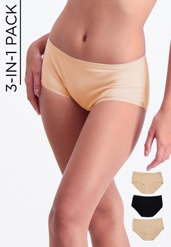 Bench Online  Women's 3-in-1 Pack Full Panty