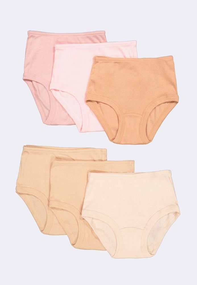 Women's 6-in-1 Pack Mid Rise Hipster Panty