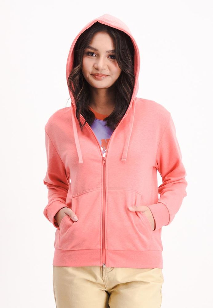 Velour hooded jacket - Powder pink - Ladies | H&M-atpcosmetics.com.vn