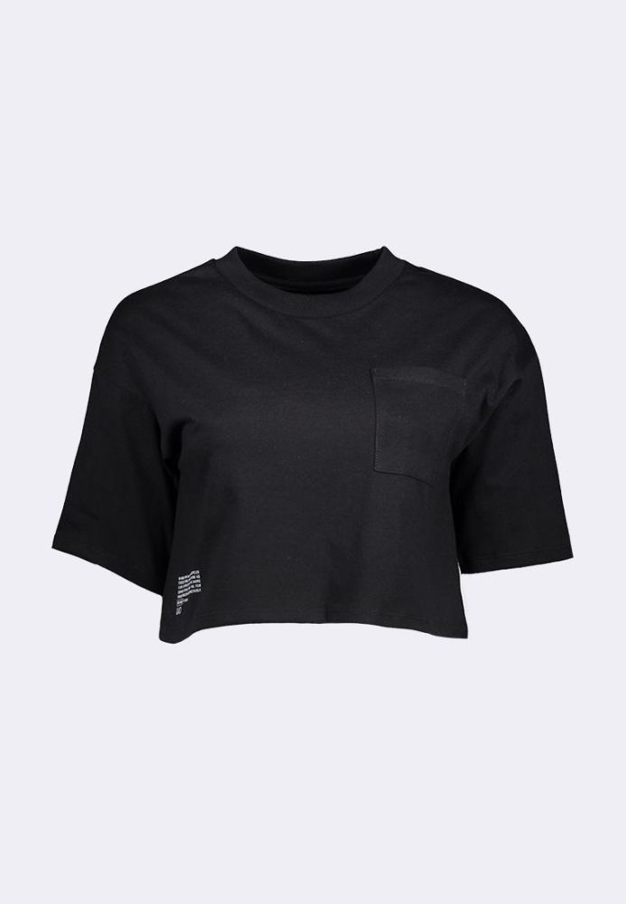 Black Cropped T-Shirt