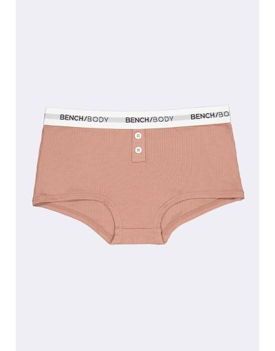 Bench Women's Hipster Panty 2-IN-1 Pack, Large, Khaki & Brown: Buy