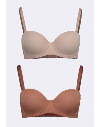 Women's 2-in-1 Pack Padded & Wired Push Up Bra
