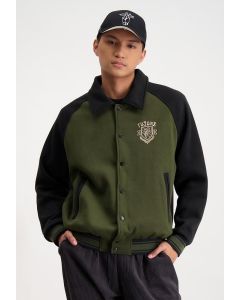 Bench x Ji Chang Wook Men's Oversized Varsity Jacket