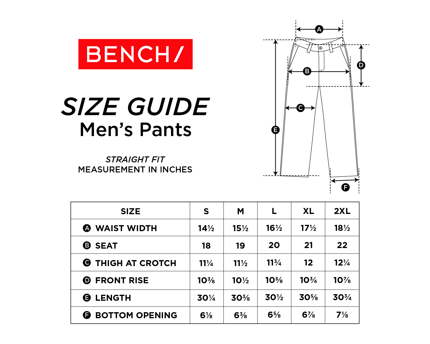 Bench Online | Men's Straight Pants