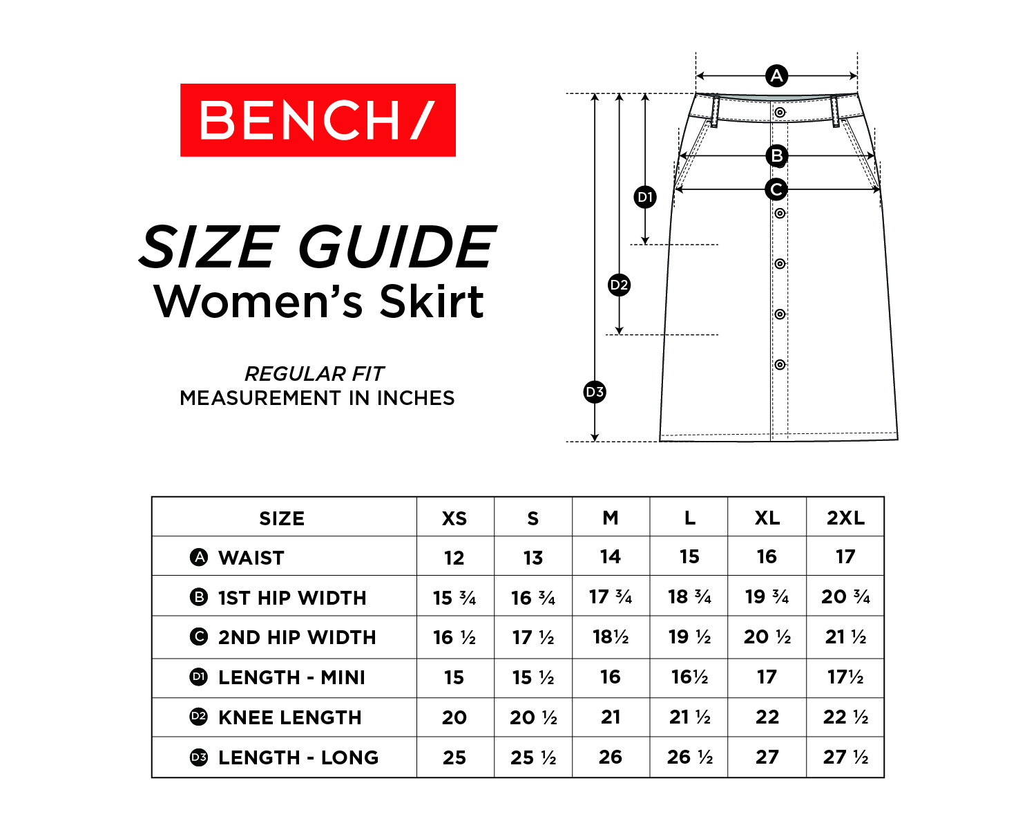 Bench Online | Women's Denim Skirt